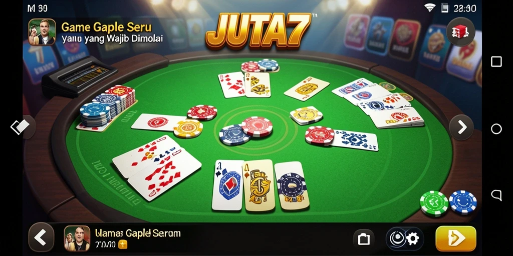 Tampilan gameplay seru dan menarik dari JUTA7 di Gaple.