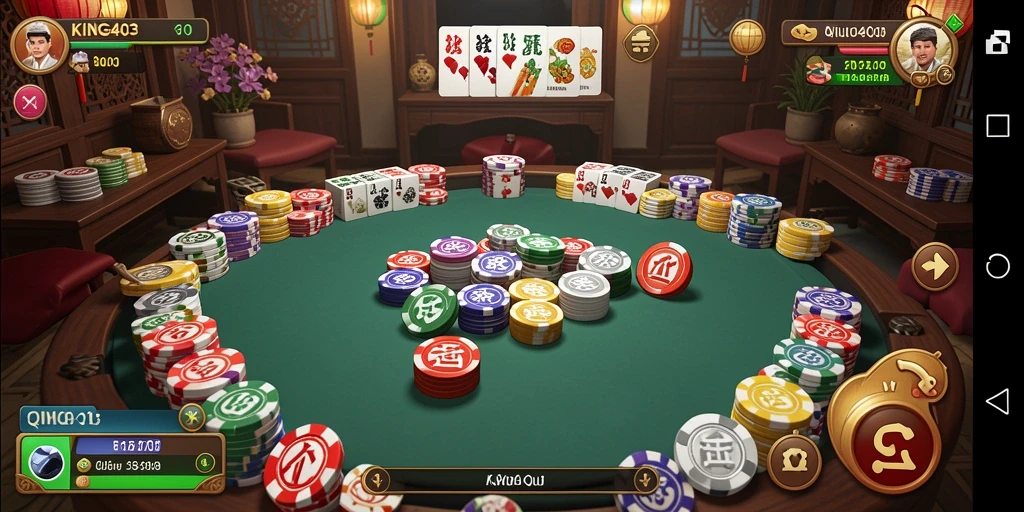 Tampilan gameplay menarik QiuQiu di KING403.