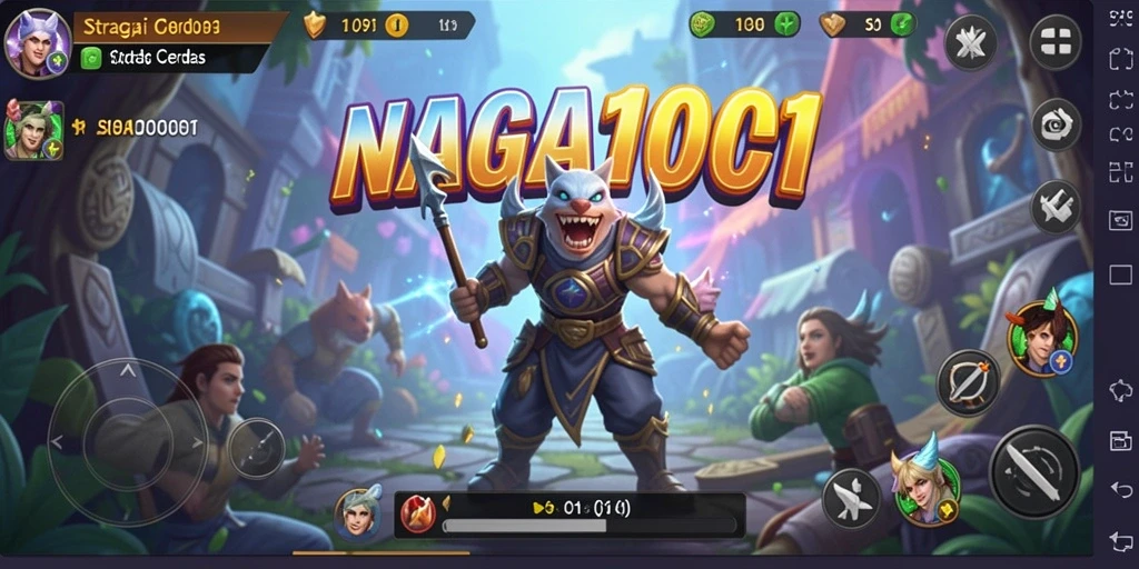 Tampilan menarik dari gameplay strategis NAGA1001.