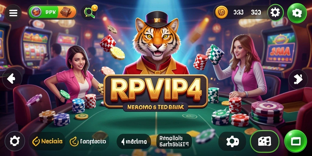 Tampilan menarik dari gameplay RPVIP4 dengan suasana Kasino yang mengasyikkan.