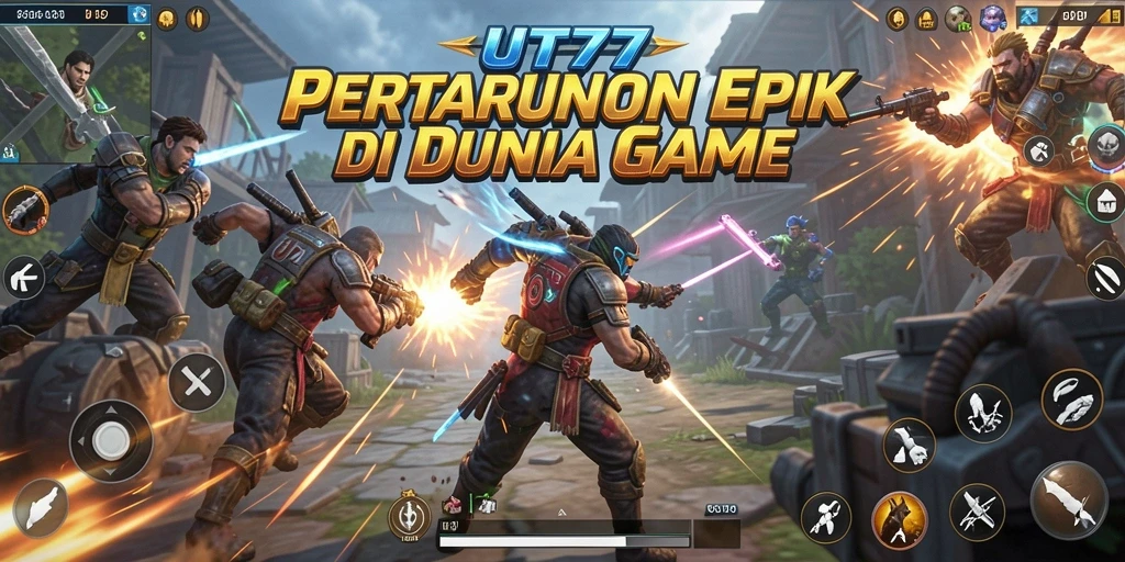 Tangkapan layar gameplay UT77 menampilkan pertarungan mendebarkan dengan grafis yang menawan.